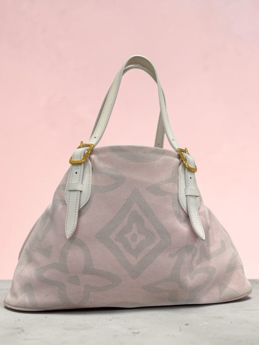 Louis Vuitton Limited Edition Pink Tahitienne Cabas PM Tote Bag 2008 LV Ivory - Picture 4 of 13